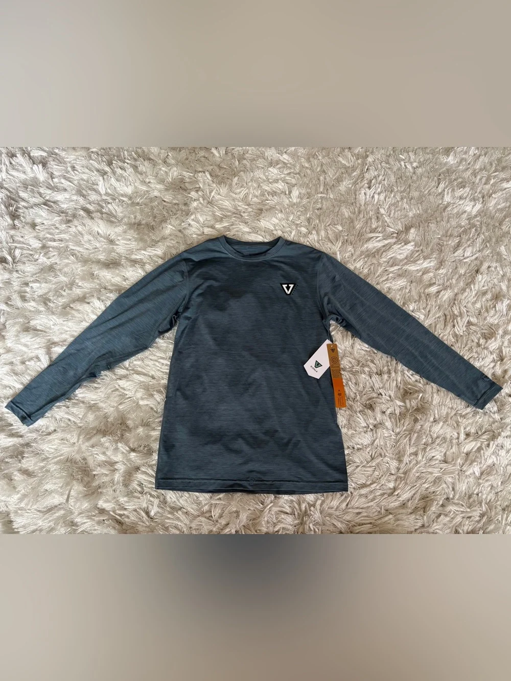 Vissla- YOUTH TWISTED ECO LS SUN SHIRT- Sz M, Slate Heather, NWT